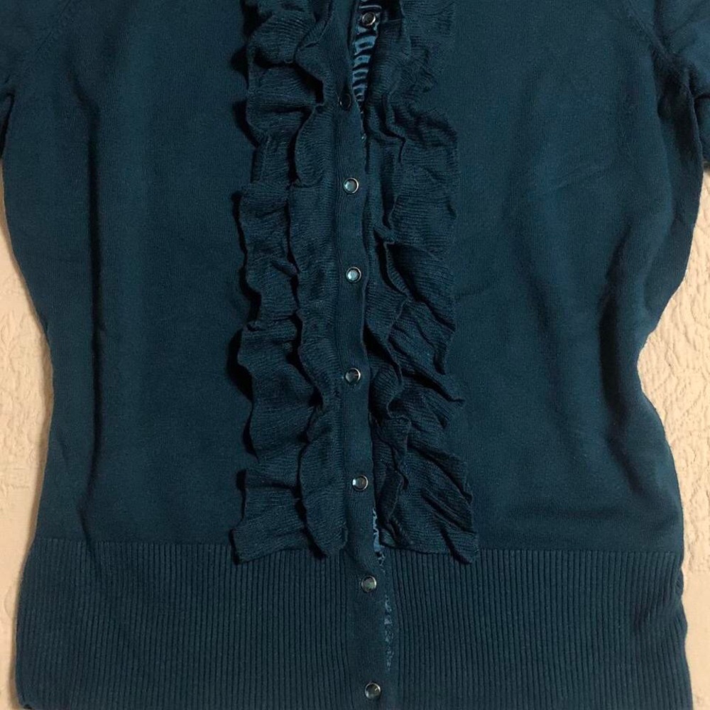 Express Ruffled Cardigan, Size M - Picture 5 of 6